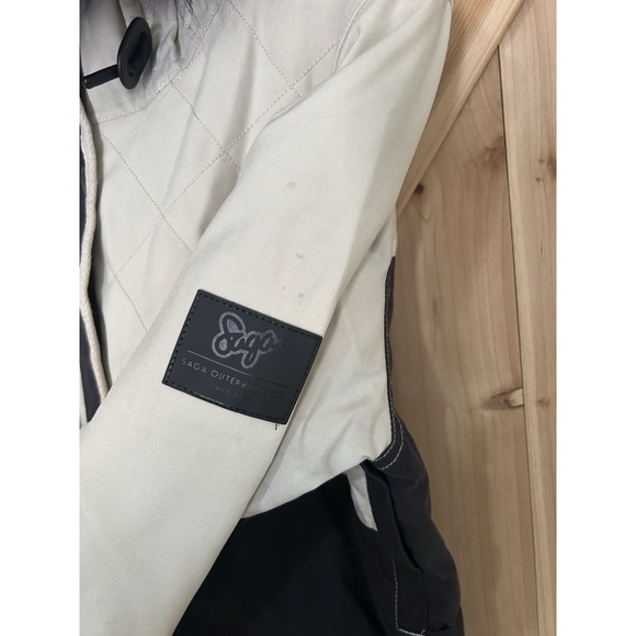 Saga Outerwear Co Ski Coat Jacket Zebra Print Fur Hood Large Outdoor Coat Retro - Picture 6 of 16